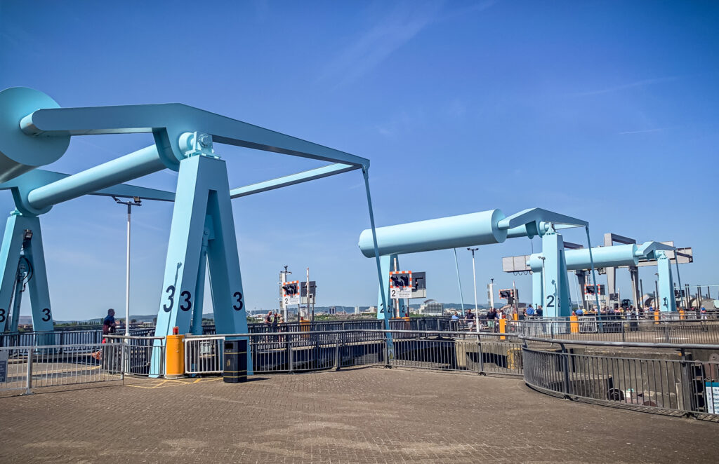 three locks at Cardiff barrage