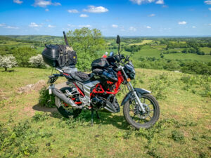 loaded motorcycle