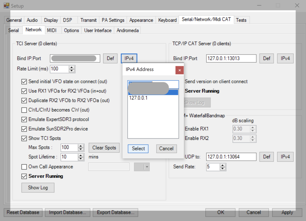 IPv4 with drop down
